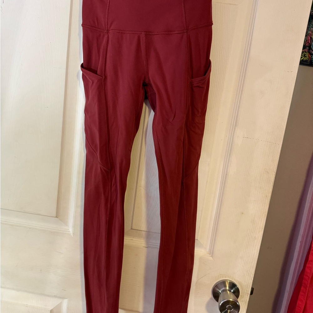Lululemon fast and free high rise pant 25” brushed nulux size 0